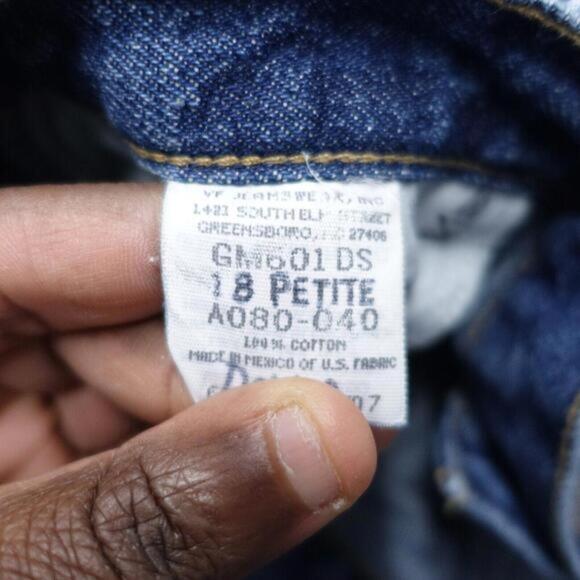 Gitano Mom Jeans Women's 18 Petite Blue Medium Wash Denim Tapered Leg Classic - Picture 5 of 9